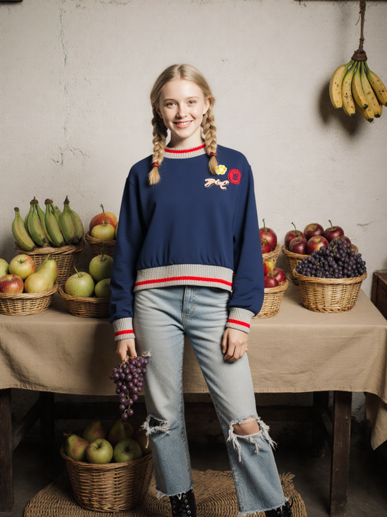 Max&co Pull Patchwork Col Rétro