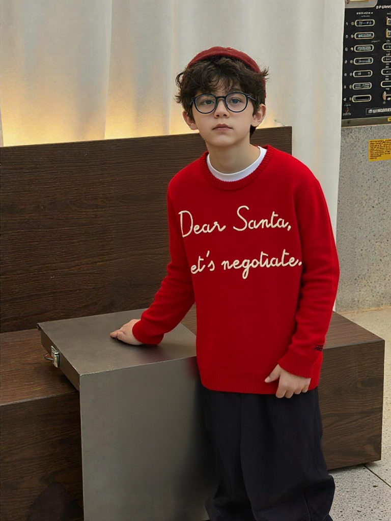 St. Barth Pull Noël "Dear Santa, Let's negotiate"