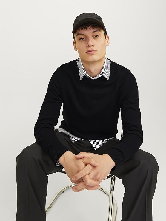 JACK & JONES Jjeemil Knit V-neck Noos JJEEMIL NOOS COL EN V Homme