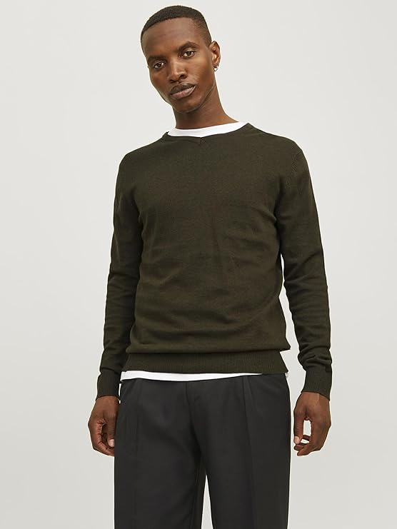 JACK & JONES Jjeemil Knit V-neck Noos JJEEMIL NOOS COL EN V Homme