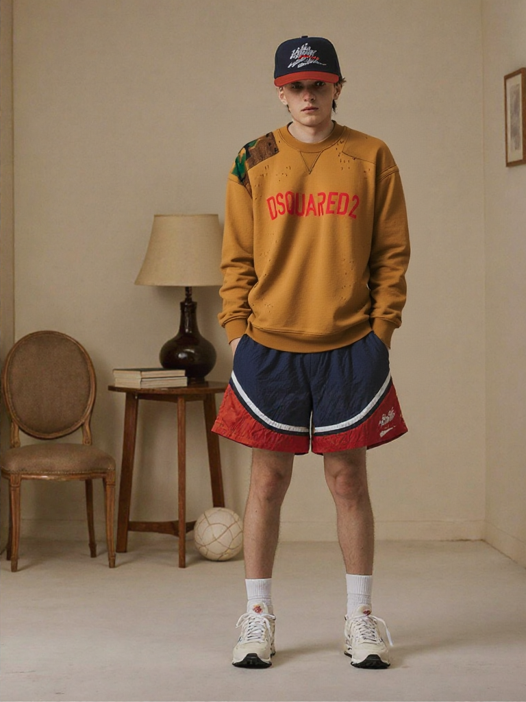 Dsquared2 Sweat Ocre Camouflage Streetwear