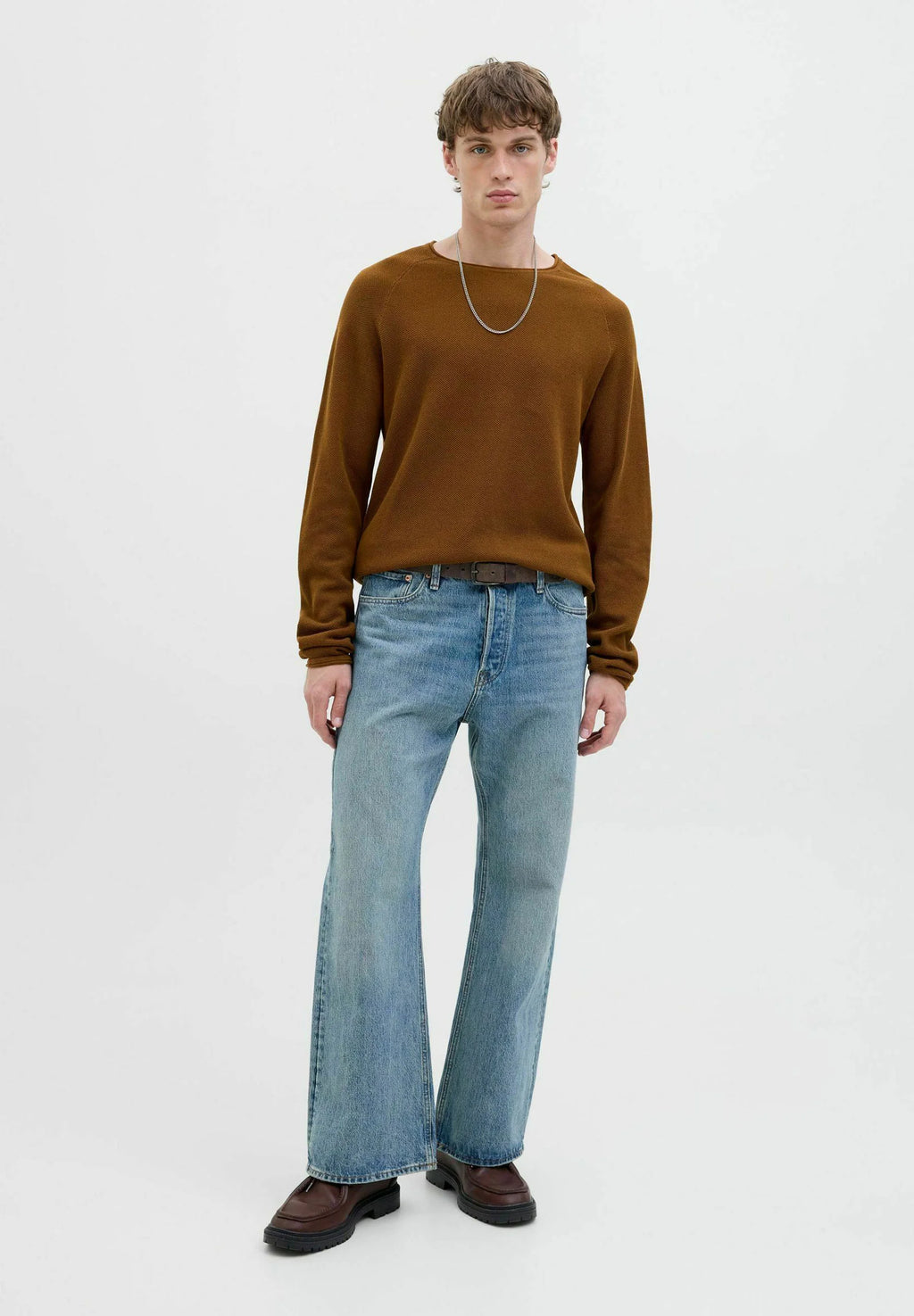 Jack & Jones JJEHILL KNIT CREW NECK - Pullover - monks robe