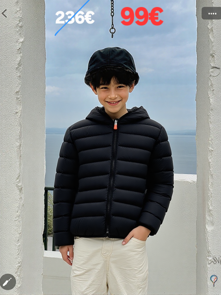 Save The Duck.                           Doudoune Réversible Classique avec Capuche